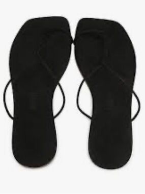 TKEES Simone Square-Toe Sandals in Black
